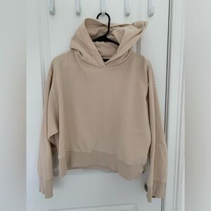 ZARA HOODED RIB SWEATSHIRT